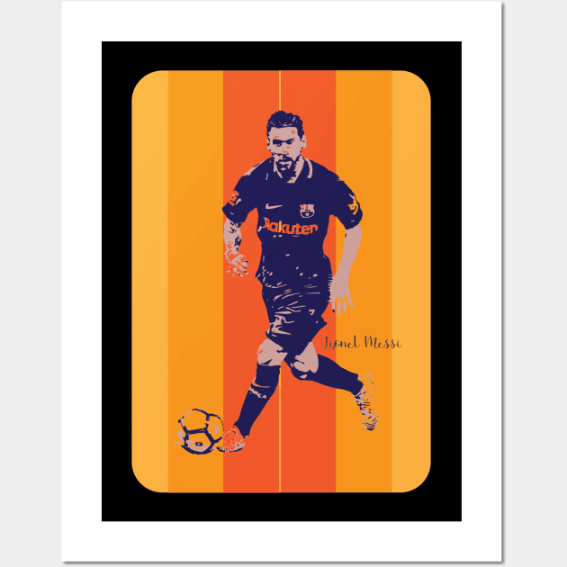 Lionel Messi Tshirt Wall Art by Masewok